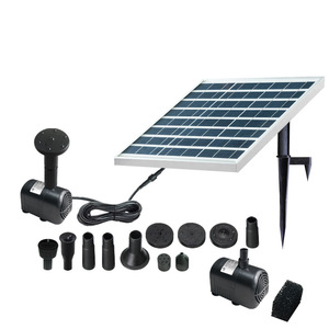 Jovtop Solar Water Pump 8W DC 24V Plastic Body Garden Fountain Outdoor Use Low Pressure Jet Pump - Product Image 1