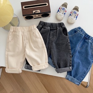 Pantalons de mode automne et printemps pour bébés, jeans unisexes, pantalons longs pour enfants, vêtements pour nouveau-nés, pantalons pour filles - Product Image 2