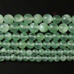2025 Hot Selling Natural Light Green Persian Jade 6-10mm <strong>Beads</strong> <strong>Emerald</strong> Green Chalcedony Corn Topaz Bracelet Necklace Accessories - Product Image 3