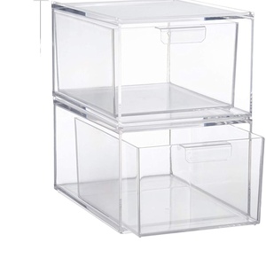 Organiseur cosmétique en acrylique transparent empilable sur mesure, tailles et formes personnalisées pour l'affichage, Yageli - Product Image 1