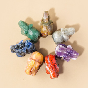 Vente <span class=keywords><strong>en</strong></span> gros de sculptures d'éléphants gravées à la main <span class=keywords><strong>en</strong></span> cristal naturel, décoration d'intérieur, tendance de la mode - Product Image 6
