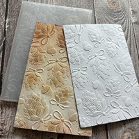 Cetakan Emboss Plastik 3D Bertekstur Relief Motif Bunga dan Kacang Polong Tema DIY Bahan Template Jurnal