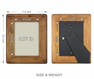 Làm Bằng Tay Gỗ Mộc Mạc Khung Hình Thân Thiện Với Môi Bất Glass Shatterproof Dọc Ngang Tường Treo Cho Phòng Khách - Product Image 3