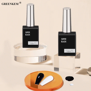 Nuevo Set de 2 Geles de <span class=keywords><strong>Uñas</strong></span> Súper Negros <span class=keywords><strong>y</strong></span> Blancos, Estilo Francés Versátil de Alta Gama, Venta al por Mayor, Gel UV Sin HEMA ni TPO - Product Image 6