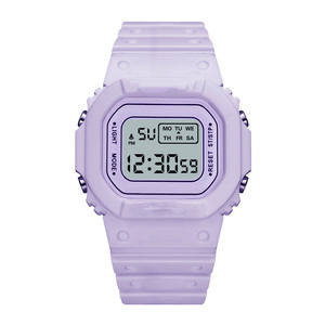 Hot <span class=keywords><strong>Matcha</strong></span> Green Petite Montre Carrée Étudiants Adolescents Sports de Plein Air Étanche Multifonctionnel LED Montre Électronique - Product Image 6