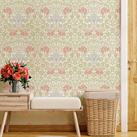 Pochoir mural à motif floral DIY, grand pochoir mural floral pour la peinture murale, amélioration de la maison, écologique, durable, lavable, en PET