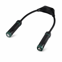 Lampe de travail mains libres à suspendre au cou, rechargeable USB-C, avec lumière flexible et flash rouge pour réparation automobile, camping et course nocturne