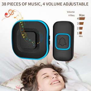 กริ่งประตูบ้านพร้อมเสียงกระดิ่ง38เสียงกริ่ง4ระดับและไฟ LED ไร้สายกริ่งประตูสำหรับบ้านหรือสำนักงาน - Product Image 4