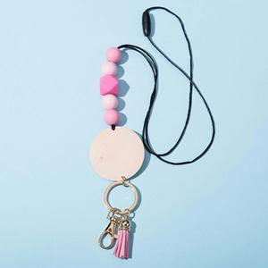สร้อยคอพวงกุญแจจี้ซิลิโคนหลากสีแบบขายส่ง พร้อมป้ายชื่อสำหรับครู พยาบาล และสายคล้องบัตร - Product Image 4