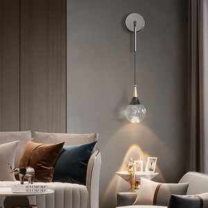 Lampada da comodino moderna in stile lusso leggero, a forma di cristallo, intelligente per corridoio, casa, ingresso, hall - Product Image 4