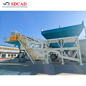 Centrale à béton mobile mini 25m3/h pour petits projets d'ingénierie avec système d'alimentation en ciment en <span class=keywords><strong>sac</strong></span> YHZS25 - Product Image 1