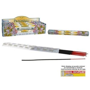 Bâtons d'encens au patchouli, boîte double présentoir, 100g, pour aromathérapie - Product Image 1