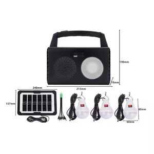 New Trend Solar Indoor Lighting System with 3 Watt Solar Panel FM Radio and Mobile Phone Charging Solar Lighting Kits - Product Image 1
