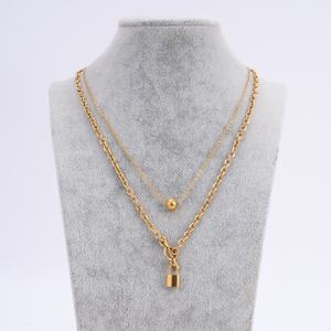 Collares de Hip Hop Más Vendidos para Mujer, Colgantes de Bola con Cierre, Joyería de Moda de Acero Inoxidable con Capas de 18K para Dama - Product Image 5