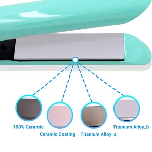Plancha de pelo profesional Nano de 450 grados con logotipo personalizado plancha plana PTC titanio rizador de pelo eléctrico