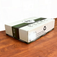Grande boîte à dossiers d'emballage alimentaire personnalisée biodégradable recyclable en carton ondulé kraft offset imprimé sérigraphie disparaissant