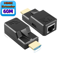 Mini 60M HDMI Extender sur Cat6 réseau LAN câble Ethernet 1080P HDMI vers RJ45 répéteur Extender transmetteur de Signal sans perte