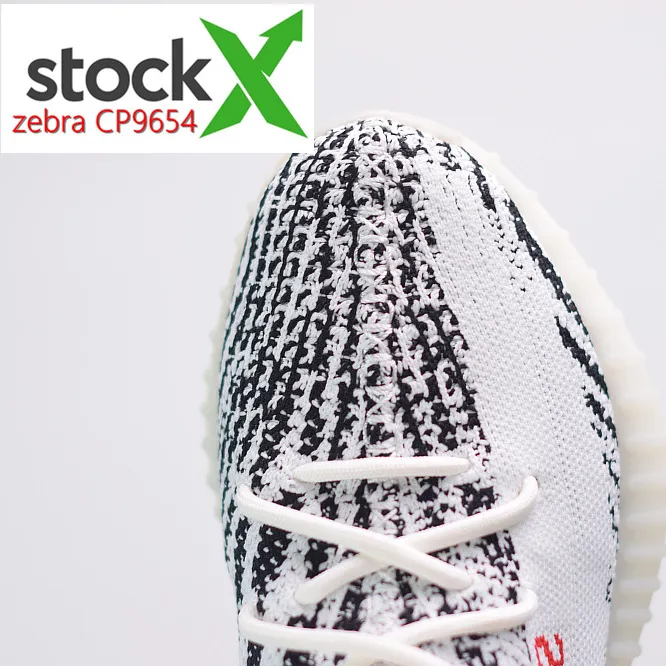 Original 1:1 Quality Fashion Luxury Design Yeezy Shoes White Zebra 350 v2 Sport Casual Yezzy Running Sneakers For Men & Women