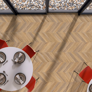Carrelage en porcelaine imitation parquet traditionnel en chevrons 600x1200 antidérapant pour salle à manger, cuisine, intérieur - Product Image 1