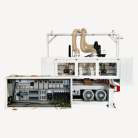 Scie de profilage de porte industrielle CNC à 4 côtés Machine automatique de découpe et de coupe de bord de porte en bois