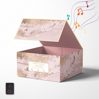 Vente en gros de boîte-cadeau magnétique de 9 pouces de haute qualité paquet cadeau de musique d'accueil de luxe pour faire-part de mariage