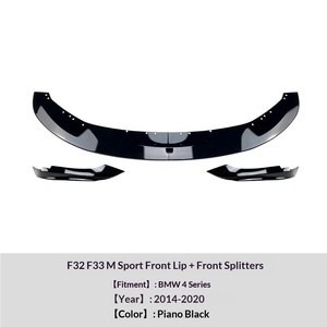 Spoiler Anteriore Angolare per Paraurti BMW <span class=keywords><strong>Serie</strong></span> 4 F33 F32 F36 2014-2020 in Materiale PP - Product Image 6
