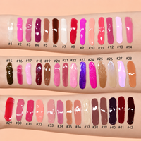 Gloss à lèvres au peptide pour maquillage des lèvres, waterproof, SPF 15, DIY, marque privée, prune