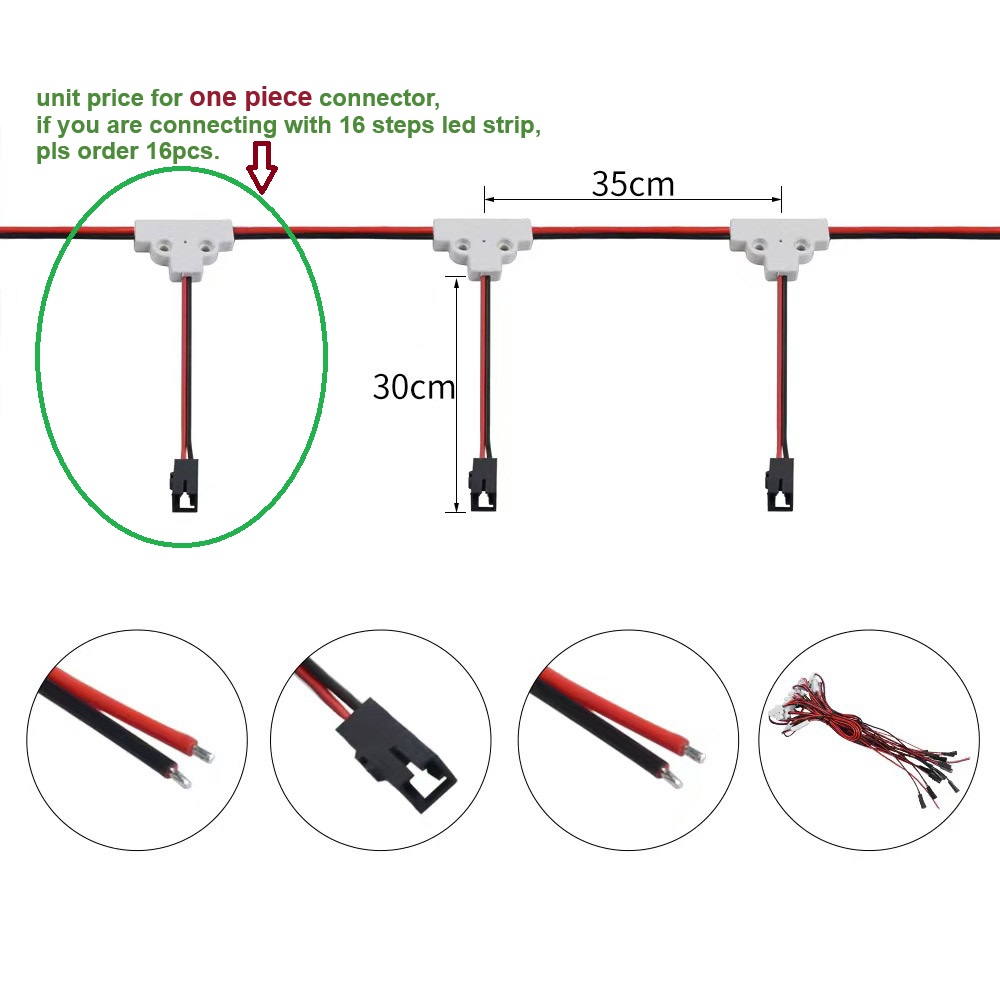 SKU-02 5PC de la fijación del cable de la tira llevada