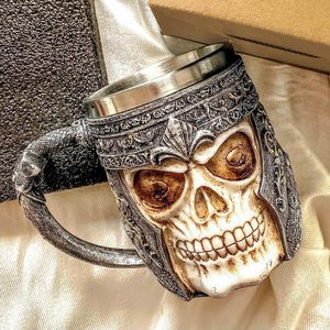 Kubek Czaszki <span class=keywords><strong>Bones</strong></span> Goblet Set Gothic Game Over Mug Skull Jarra de cerveza de acero inoxidable - Product Image 3