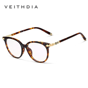 Veithdia Fashion Cat Eye - Gafas de ordenador con montura TR90 Plano Anti Blue Light para mujer, montura completa 8003 - Product Image 3