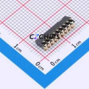 GT-BTP16009-0180B-014B Blade/Spring Contact Battery Connector SMD,P=1.6mm Connector Spring Contact Type 1.6mm 9P Vertical Mount - Product Image 2