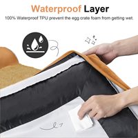 Orthopädisches Hundesofa, großes, weiches Eierkarton-Schaumstoff-Hundebett, zwei Betten werden zu einem größeren Bett verbunden, wasserdicht, rutschfest, für große Hunde