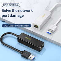 Kartu Jaringan LAN Gigabit Ethernet RJ45 USB3.0 Jasoz 10/100/1000 Mbps Adaptor Kabel Eksternal Laptop Model F103 Chipset REALTEK