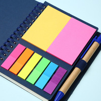 Cuaderno Espiral con Logotipo Personalizado y Bolígrafo, Bloc de Notas de Papel Kraft A6, Libreta de Notas Adhesivas Portátil para Oficina, Escuela y Promociones