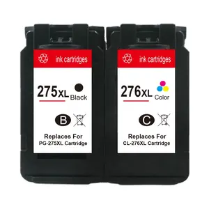 Hicor PG-275/CL-276 2-Pack Large XL Capacity Ink Cartridges Black Multi Color for Canon TR4722 TR4720 TS3520 TS3522