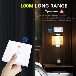 Yieryi nhà thông minh không dây cảm ứng chuyển đổi ánh sáng điện 433MHz RF điều khiển từ xa màn hình kính tường bảng điều khiển nhận đèn <span class=keywords><strong>LED</strong></span> - Product Image 2