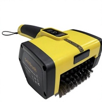 Brosse de nettoyage électrique sans fil pour barbecue DIY avec lumière LED et indicateur de puissance, en acier inoxydable 304, moteur à balais
