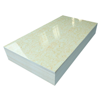 Panneau mural antidérapant et résistant à l'usure, marbre PVC onyx, panneau mural brillant UV, feuille de PVC à grain de marbre