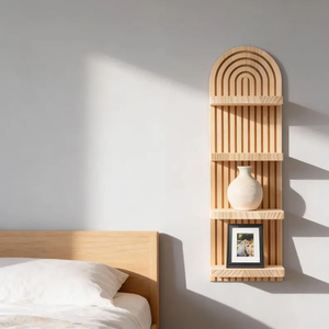 Estante de Pared Estilo Boho, Decoración <span class=keywords><strong>para</strong></span> el Hogar, Estantes Colgantes de Madera <span class=keywords><strong>para</strong></span> <span class=keywords><strong>Plantas</strong></span> - Product Image 4