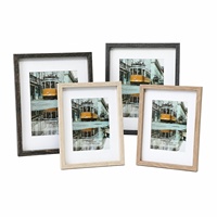 Ensemble de cadres photo MDF 11x14 pouces couleur personnalisée, avec passe-partout effet bois, design moderne, texture vieillie vintage - Décoration intérieure, cadeau pour l'affichage d'œuvres d'art
