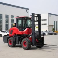 Hochleistungs-KF932 3-Tonnen Allterrain-Gabelstapler 42kW Motor Geländegabelstapler für Baustellen und Holzhandhabung