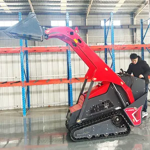 Miễn phí vận chuyển Mini Skid chỉ đạo Trung Quốc theo dõi loader Perkins EPA động cơ diesel 25HP đứng trên máy bốc Hàng