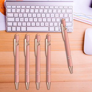 Promotional Custom 2 in 1 Capacitive Multi Function Metal Ball <b>Pen</b> Aluminum Screen Logo Engraved Stylus <b>Pen</b> Rose Gold <b>Pen</b> - Product Image 6