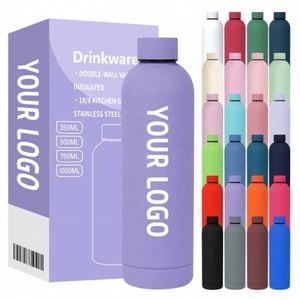 Bouteilles en métal réutilisables pour le sport et la gym, 500 ml, avec logo couleur personnalisé, sublimation, acier inoxydable, bouteille d'eau à vide pour les voyages - Product Image 3