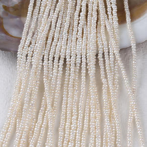 Perlas de Agua Dulce Naturales Planas y Redondas Blancas de 2-3 mm de Zhuji al por Mayor, Material Hecho a Mano para DIY, Perlas de Colores Combinables - Product Image 3