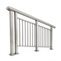 Rampe d'escalier en acier inoxydable soudé, pour intérieur/extérieur, balcon, main courante en acier inoxydable SS304, tube carré personnalisé, rampe moderne