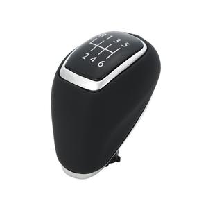 Pommeau de levier de vitesse en cuir, 6 vitesses, pour Hyundai I30 Elantra Kia Rio, design ergonomique plaqué argent - Product Image 2