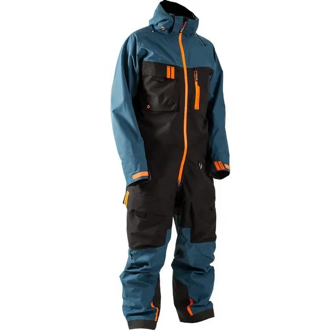 Rg-Zwarte Kleur Volwassen Sneeuw Een Stuk Skipak Winter Overall Voor Snowboarden En Heren Ski