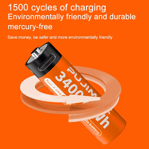 PUJIMAX 1 Pezzo Batteria Ricaricabile USB Tipo C 1.5v Li-Ion <span class=keywords><strong>AA</strong></span> Batteria al <span class=keywords><strong>Litio</strong></span> Ricaricabile USB-C Caricabatterie <span class=keywords><strong>AA</strong></span> con Cavo - Product Image 2