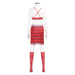 Zootopia Gaggle Sheep Cosplay Costume <b>Red</b> <b>Sequin</b> Top Skirt Thigh High Socks Adult Women Stage Performance Halloween Outfit - Product Image 5